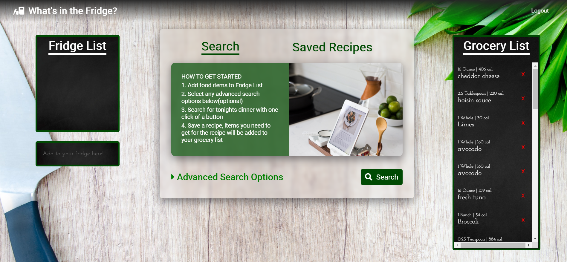 What's in the Fridge? - A Convenient Recipe Finder Based On Ingredients In Your Fridge!